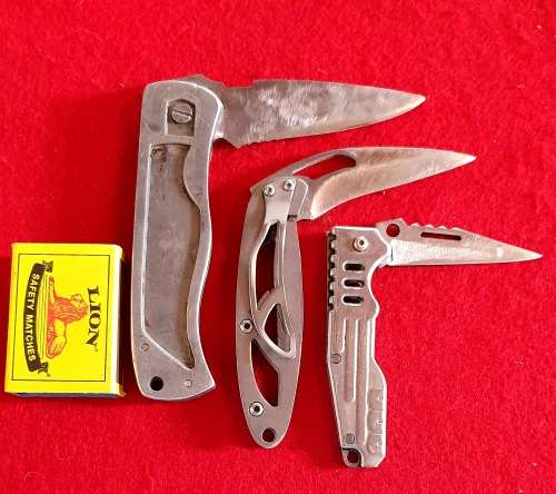 VINTAGE COLLECTION STEEL FOLDING KNIFES. 3 X