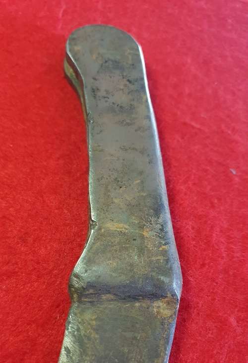 ANTIQUE HAND FORGED CHOPPER  KNIFE. 1920s 27 CM LONG SOLID STEEL.