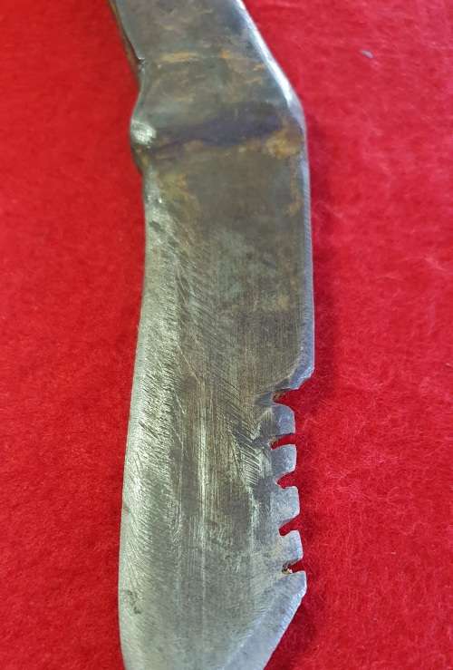 ANTIQUE HAND FORGED CHOPPER  KNIFE. 1920s 27 CM LONG SOLID STEEL.