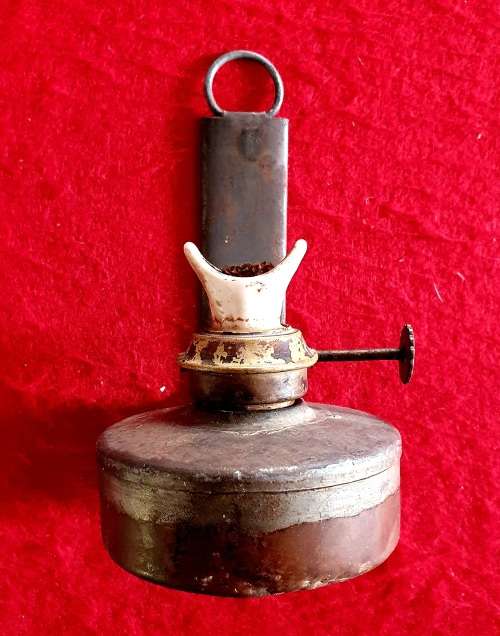 ANTIQUE SAS / SAR BRASS / COPPER/  PORCELAIN OIL LAMP .