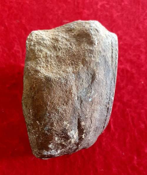 PREHISTORIC BOW DRILL FIRE STARTING STONE.SALVAGED AT BRANDBERG NAMIBIA EARLY 1900s BY SCHUTZTRUPPE