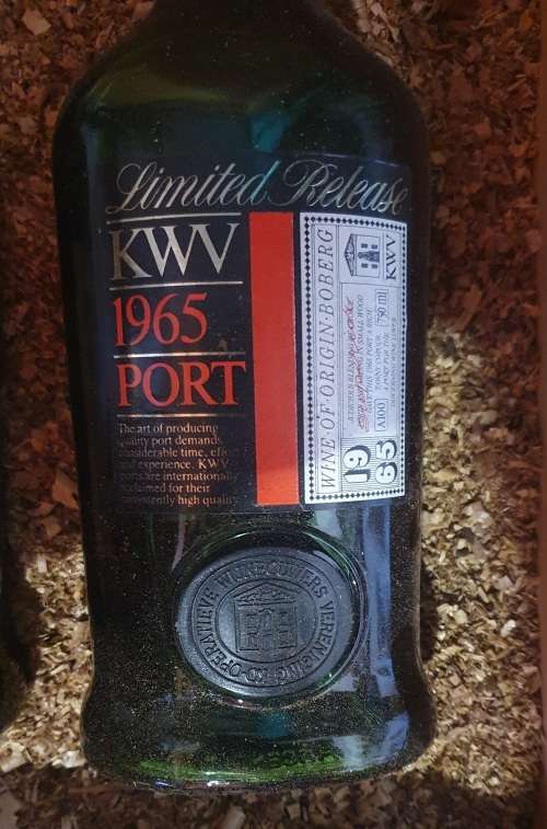 KWV 60 YEARS ANNIVERSARY LIMITED RELEASE. 1978. (1 X1965 PORT, 1 X10YEAR BRANDY,1 XVERY OLD SHERRY )