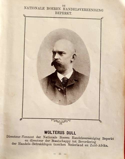 WOLTERUS DULL. LEADER FIRST BOER WAR 1880 - 1881. PHOTO 1889  . SEE DESCRIPTION. NB.