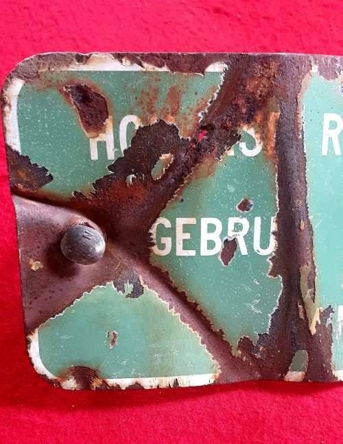 ANTIQUE ENAMEL STEEL BOARD. HOU ASB RUSKAMER SKOON.GEBRUIK VULLISDROM.DANKIE.