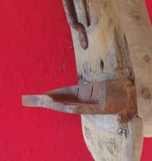 ANGLO BOER WAR HORSE SADDLE FRAME SALVAGED FROM DEELFONTEIN KAROO.WOOD AND CAST IRON.