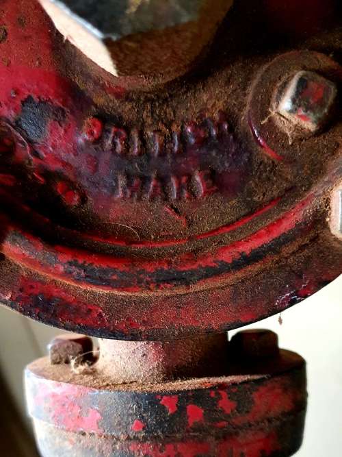 ANTIQUE  PETROL / DIESEL HAND PUMP - NO.1 RUNWELL-BRITISH MADE.ORIGINAL HANDLE, NOZZEL ,PIPE.