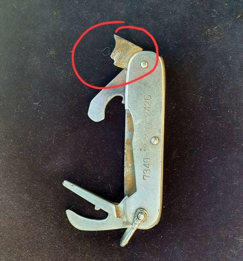 1970s  ANGOLA BUSH WAR SADF OFFICERS POCKET KNIFE. SEE DESCRIPTION.