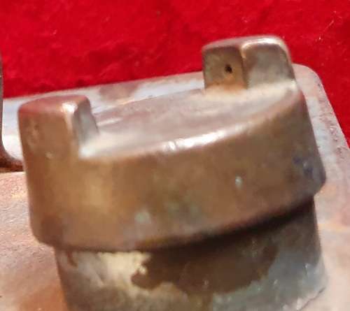 ANTIQUE EMBOSSED CASTROL MOTOR OIL 2 GALLON CAN. ORIGINAL BRASS LID.