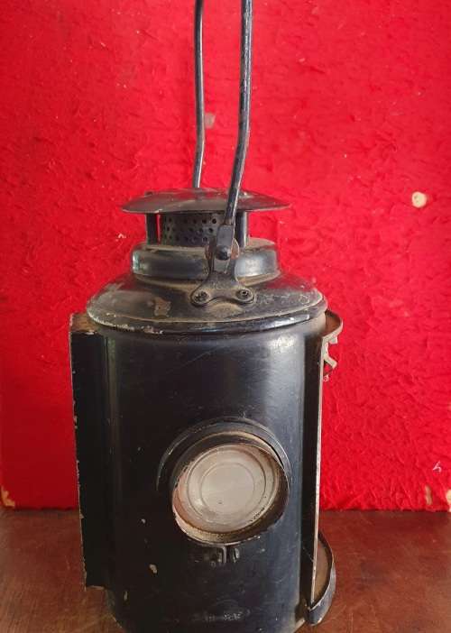 HUGE ANTIQUE RAILWAY SIGNAL LAMP. THE ADLAKE NON SWEATING LAMP. ULTRA SCARCE !!!