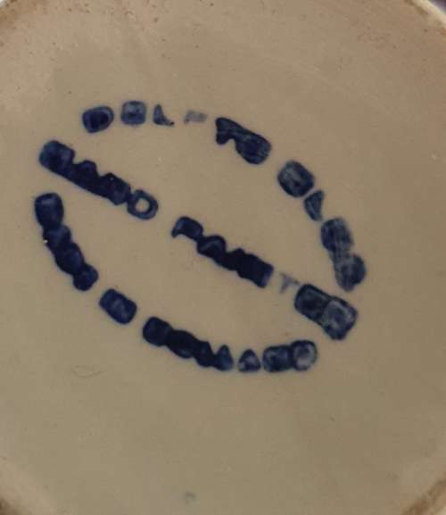 VINTAGE HAND PAINTED DELFT OIL LAMP STUNNING DETAIL. 17 CM HIGH. STERN BRENNER CHIMNEY.