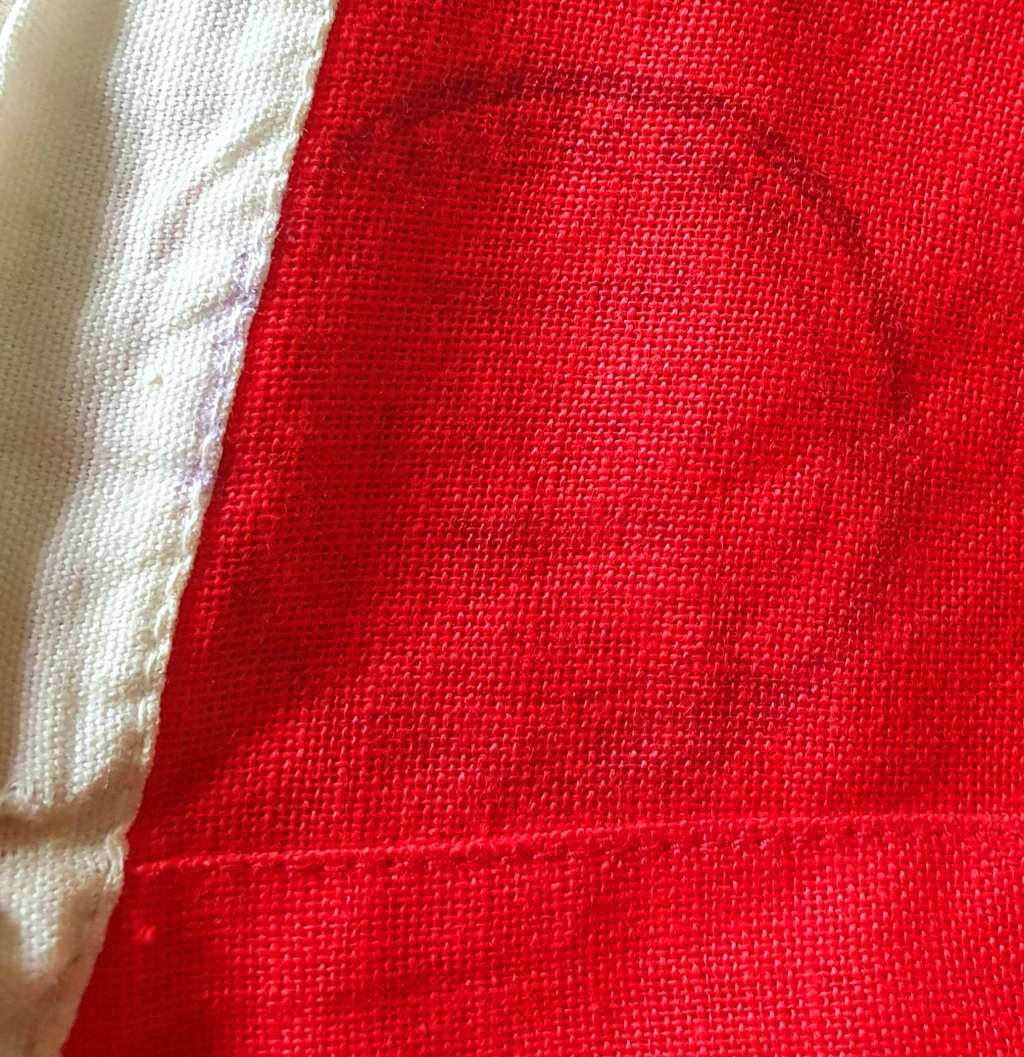 VERY OLD BIG `ORANJE-VRIJSTAAT` FLAG. 1.8M X 1.2M. SEWN NOT PRINTED. GOOD CONDITION .