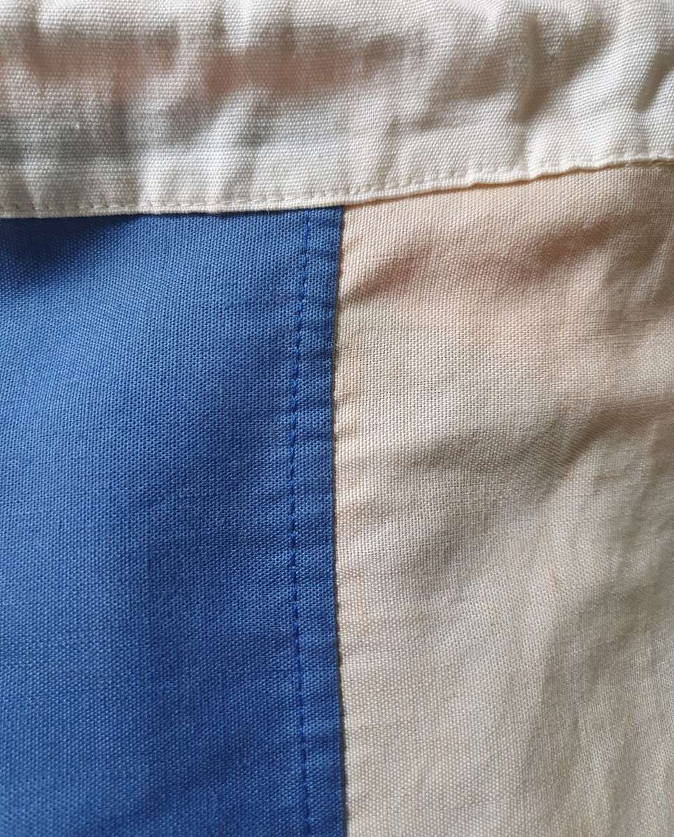 VERY OLD BIG `ORANJE-VRIJSTAAT` FLAG. 1.8M X 1.2M. SEWN NOT PRINTED. GOOD CONDITION .