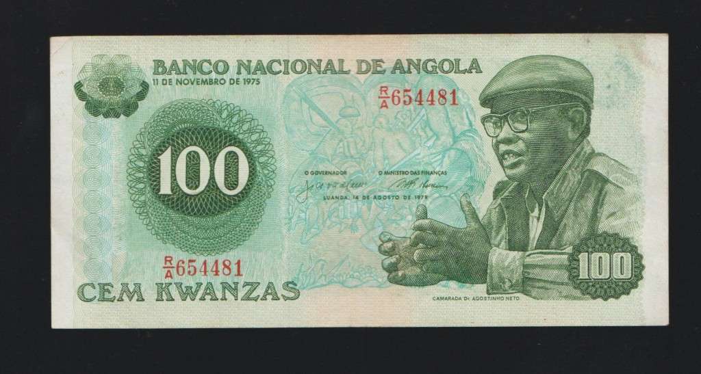 100 KWANZAS ANGOLA. 14 AUGUST 1979. R/A 654481 . UNC