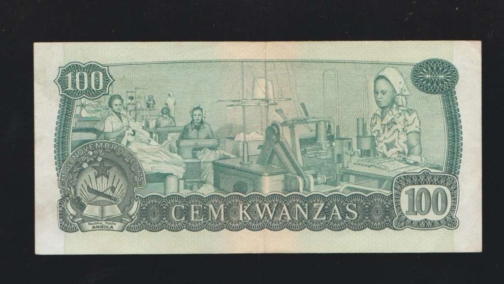 100 KWANZAS ANGOLA. 14 AUGUST 1979. R/A 654481 . UNC
