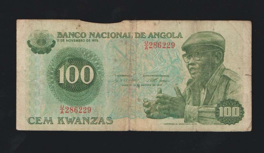100 KWANZAS ANGOLA. 14 AUGUST 1979 . U/A 286229
