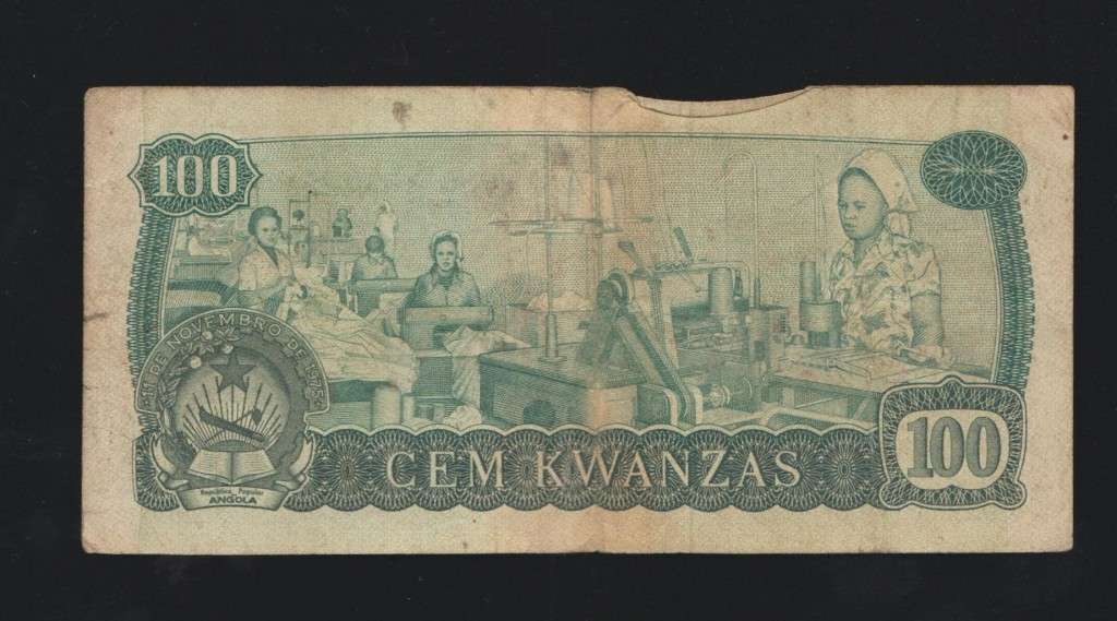 100 KWANZAS ANGOLA. 14 AUGUST 1979 . U/A 286229