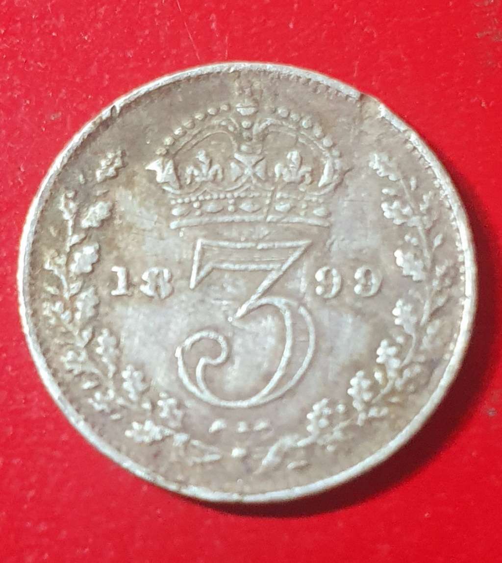 1899   3 PENCE - VICTORIA Silver (.925)
