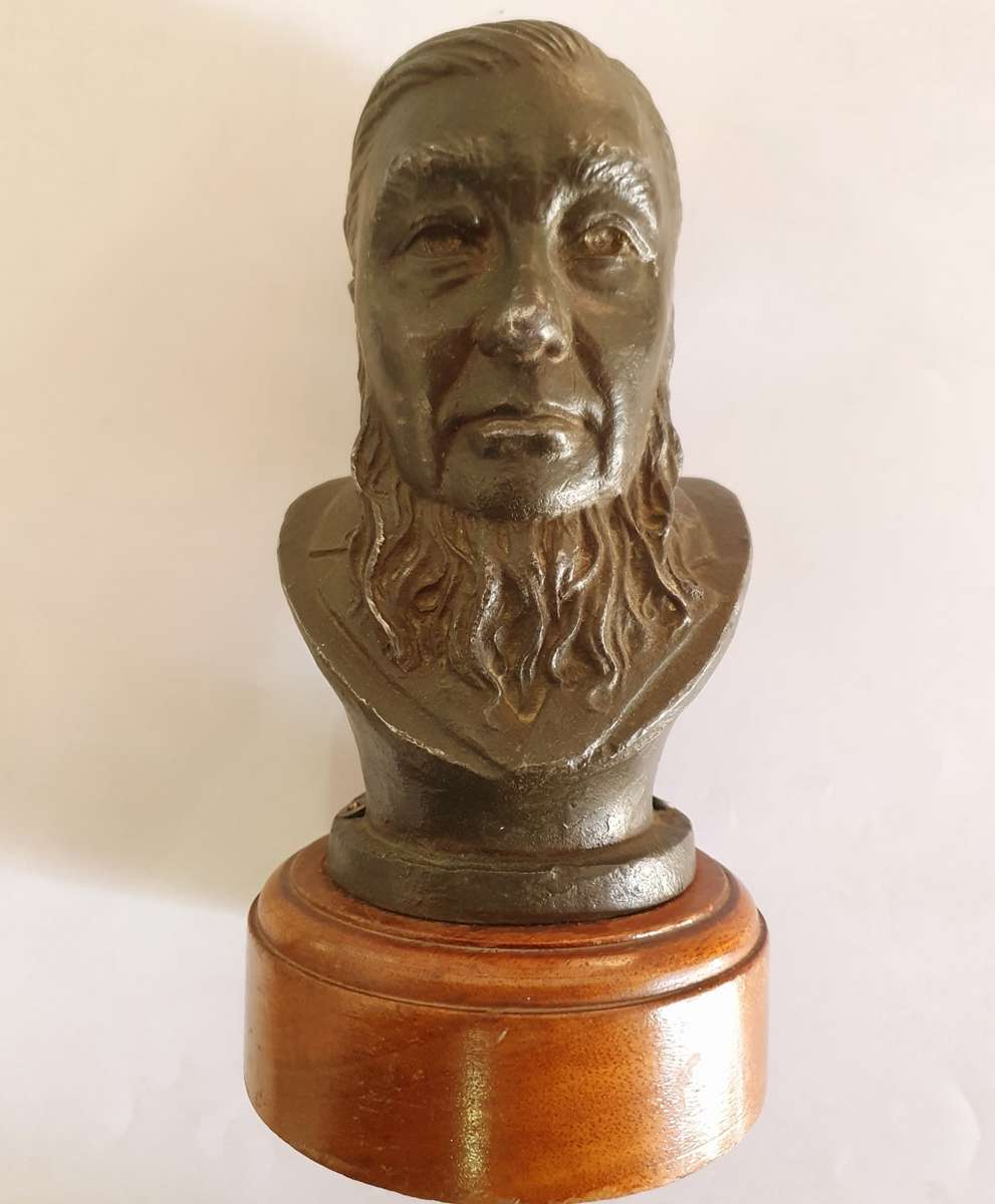 PAUL KRUGER. 1945 .COERT STEYNBERG. SPELTER BUST SCULPTURE.