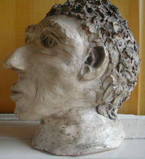 HUGE STATUE. CLAY. "CRADLE OF MANKIND" GREAT COLLECTORS ITEM!