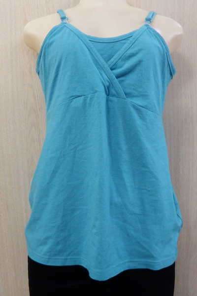 Baby on Board Maternity blue summer top - Size : 36