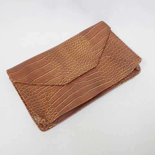 Vintage Elizabeth Arden brown clutch bag