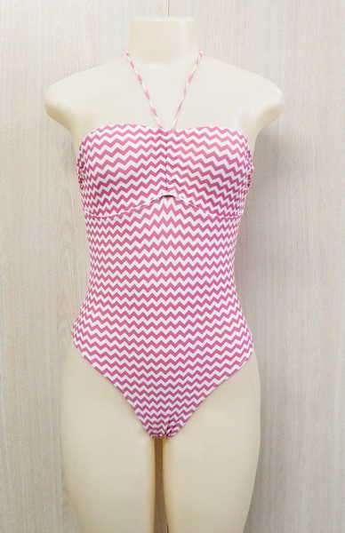 Kelso pink and whit swimsuit - Size: 8 - As new