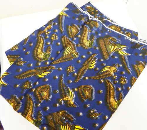 Guaranteed Block wax prints Hifashion material - Approximately 6.62 m x 1.12 m