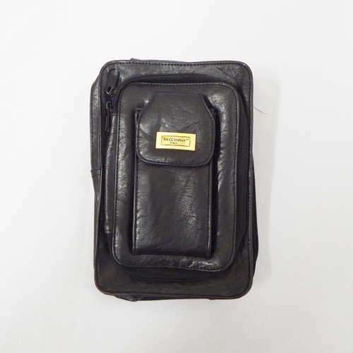 Men's black money bag