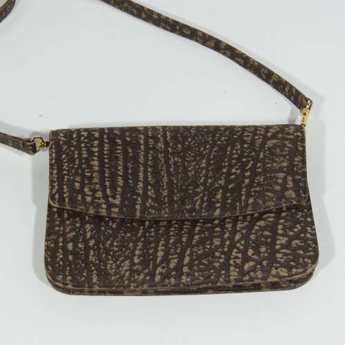 Lorenzi Genuine Buffalo leather handbag - Strap size: 106.5cm - Bag: 20cm x 13cm