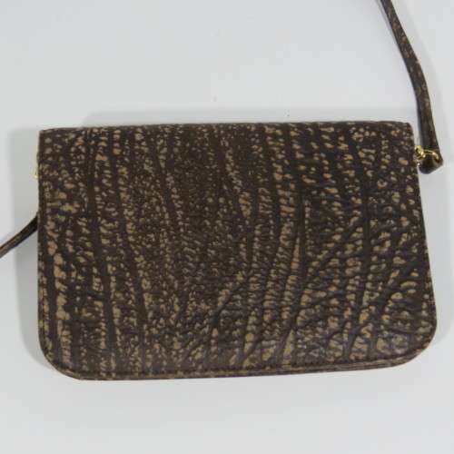 Lorenzi Genuine Buffalo leather handbag - Strap size: 106.5cm - Bag: 20cm x 13cm