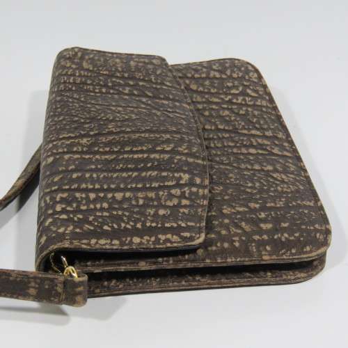 Lorenzi Genuine Buffalo leather handbag - Strap size: 106.5cm - Bag: 20cm x 13cm