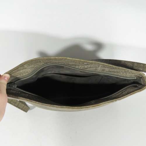 Vintage Genuine African Buffalo leather handbag - 28 x 31 cm