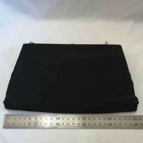 Vintage black material handbag - no strap