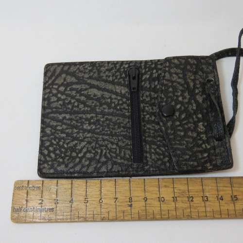 Small buffalo leather purse with sling