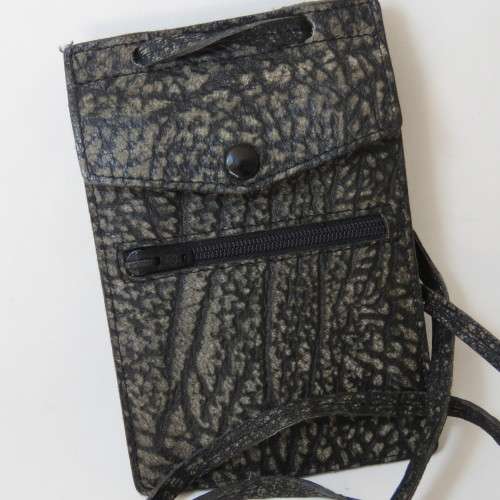 Small buffalo leather purse with sling