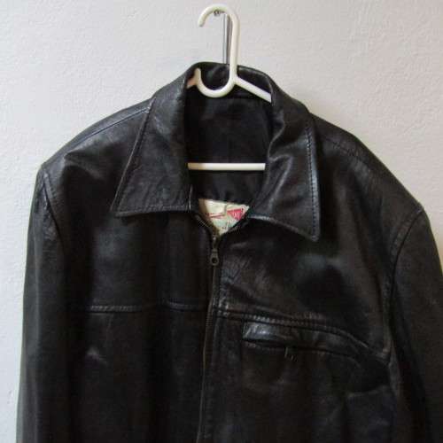 Leather Museam black leather jacket - Size Medium