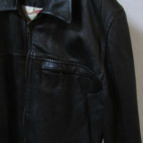 Leather Museam black leather jacket - Size Medium