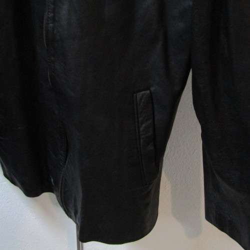 Leather Museam black leather jacket - Size Medium