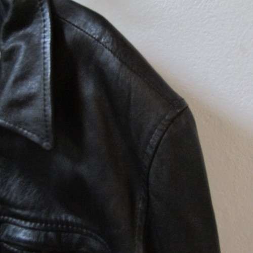 Leather Museam black leather jacket - Size Medium