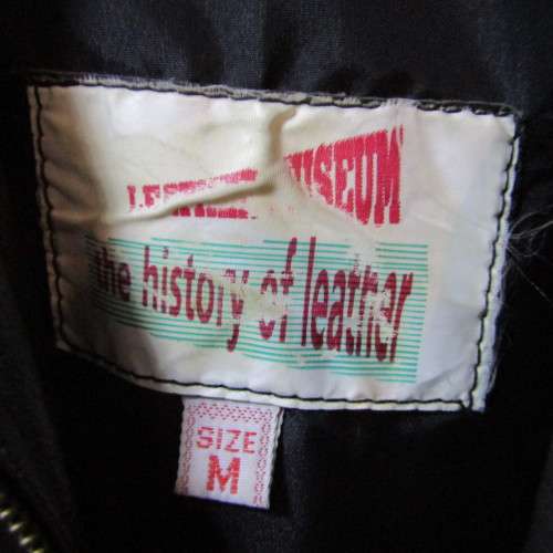 Leather Museam black leather jacket - Size Medium