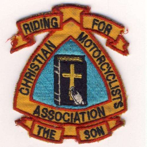 Cloth badge Christian motorcyclists association as per scan