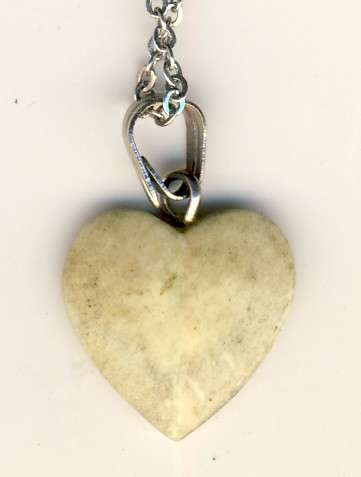 Necklace with Heart  - Looks like Ivory - as per scan