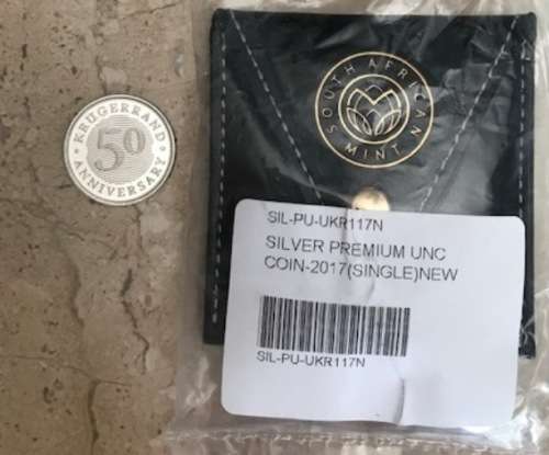2017 NEW SILVER KRUGERRAND 1oz coin Premium Uncirculated + Free SA Mint Krugerrand 50 year token