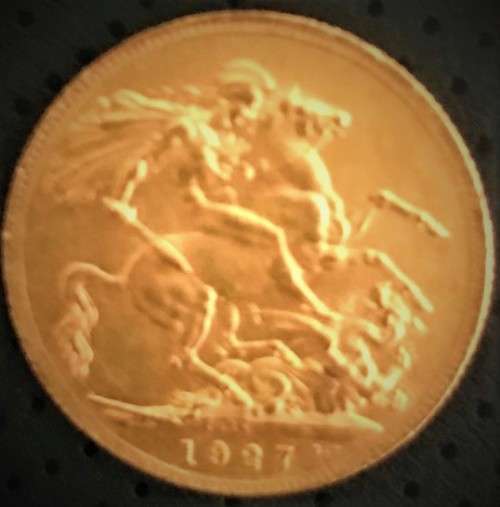 1927 Gold full sovereign 22ct coin Union of South Africa SA