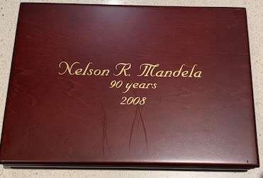 Beautiful Mandela 90 years Mint of Norway box ONLY . Fits a 1oz  coin