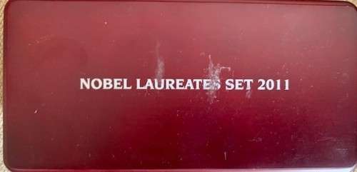 Beautiful Mandela  Nobel Laurette set Mint of Norway box ONLY .Fits 2 coins