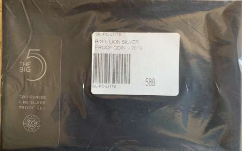 2019 Double Lion proof R5 Silver Coin Set (2 X 1oz Silver Coins) Big 5