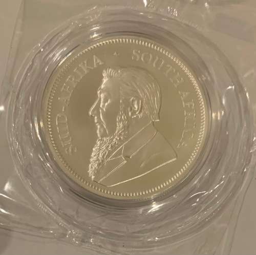 Rare 2018 Great Wall privy Mintmark 1oz Silver Krugerrand coin still in factory sealed packaging