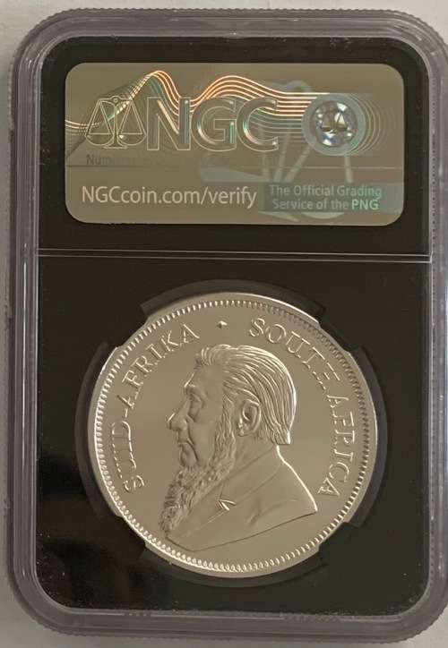 NEW Finest Known! 2021 MS70 First Release Silver 1oz Krugerrand coin Springbok Black Core label