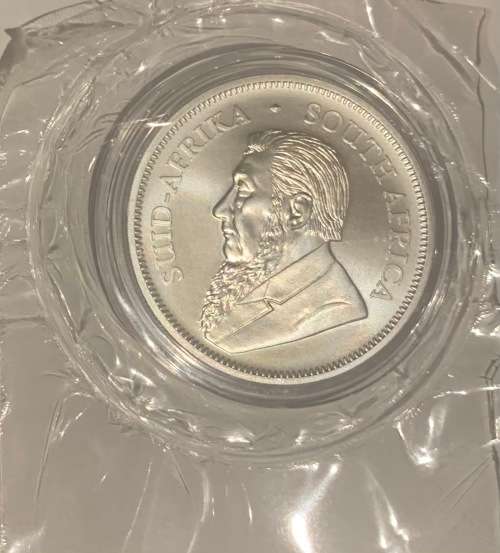 Rare 2018 Great Wall privy Mintmark 1oz Silver Krugerrand BU coin still in factory sealed packaging